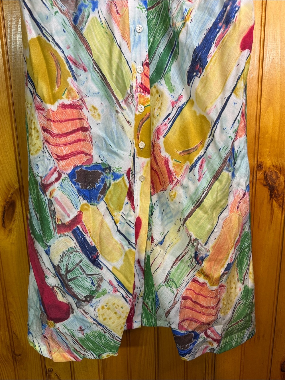 Yakira Bella Lucy Vibrant Multicolor Button-Front Maxi Dress - Picture 7 of 8